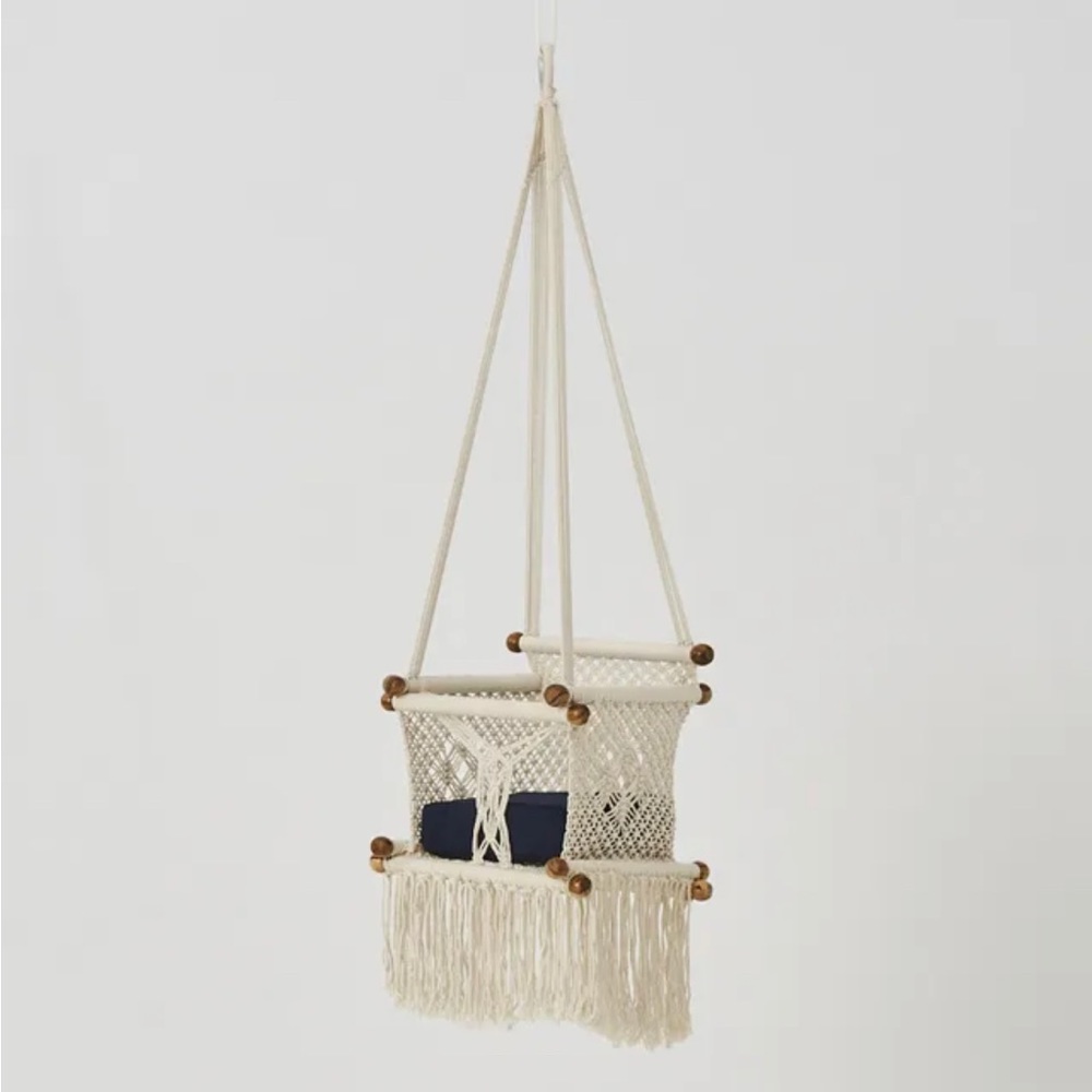 Love for Nica | White Macrame Toddler Swing - Never Used!